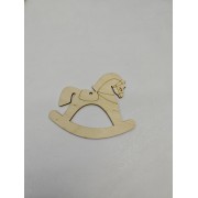 Фигурка из фанеры плоская (подвес) "Лошадка-качалка с узором"